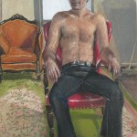 1980 'Lewis in Red Chair'  25"  x  19" pastel