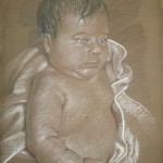 1983   'Ian-After the Bath'  17"  x  13"  graphite and conte