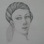 c. 1985' Portrait of Woman' 16"  x  12"   graphite