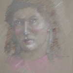 1982 'Girl in Pink'  18"  x  14"  graphite and conte