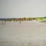 ' The Beach"    10"  x  14"  closeup  Watercolor
