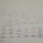 1974   'Elipsed Ribbon'  8"  x  10"  Graphite and Colored Pencil